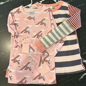Hanna Andersson Pink Organic Cotton Pajama Top Bundle 140 cm